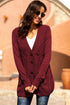 Front Pocket And Buttons Closure Cardigan